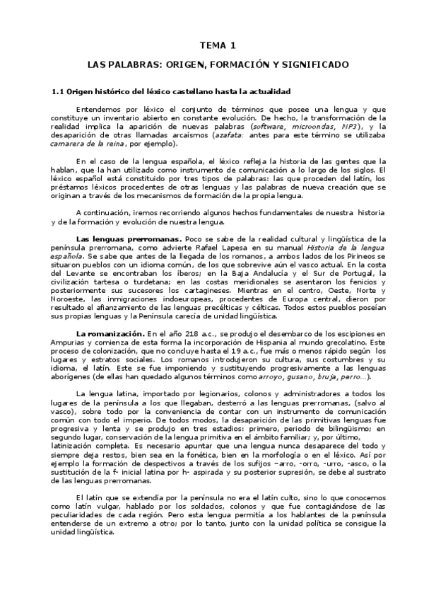 Miniatura del documento Tema 1 de lengua. Las palabras.pdf