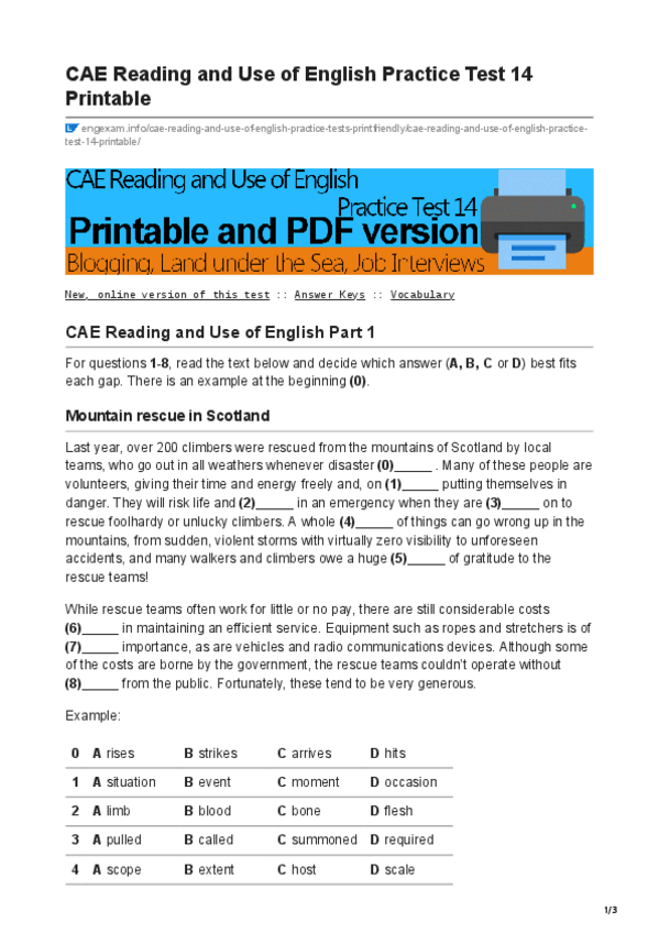 Miniatura del documento Reading-and-Use-of-English-CAE-C1-Cambridge.pdf