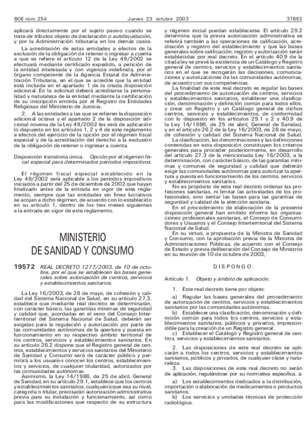 Miniatura del documento RD12772003-bases-sobre-autorizacion-de-centros-servicios-y-establecimientos-sanitarios..pdf