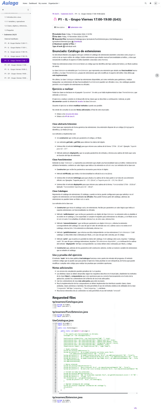 Miniatura del documento Tecnologias-de-Programacion-20242025-P1-IL-Grupo-Viernes-1700-1900-G43-Description--Aulaga.pdf