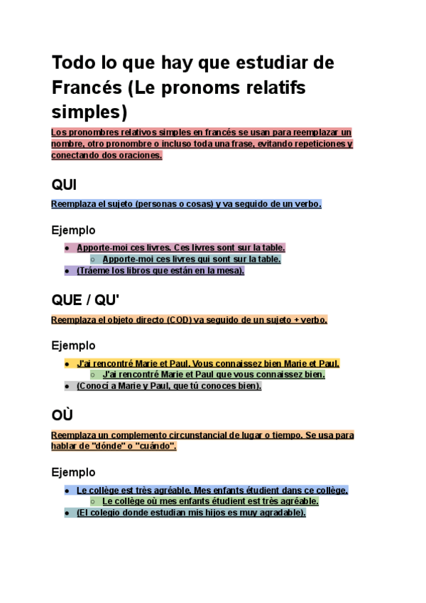 Miniatura del documento Todo-lo-que-hay-que-estudiar-de-Frances-Le-pronoms-relatifs-simples.pdf