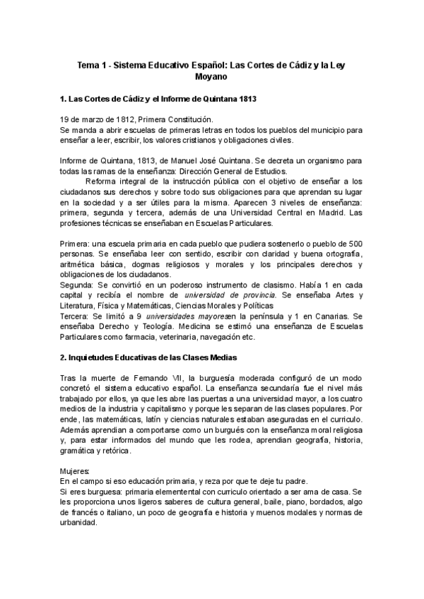 Miniatura del documento Tema-1-y-2-Sistema-Educativo-Espanol-Las-Cortes-de-Cadiz-y-la-Ley-Moyano-Espana-en-la-Restauracion-y-II-Republica.pdf