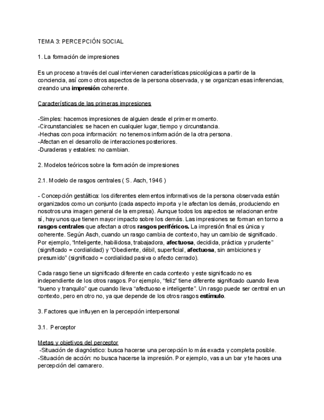 Miniatura del documento Psicología Social 1. Tema 3. PERCEPCION SOCIAL.pdf