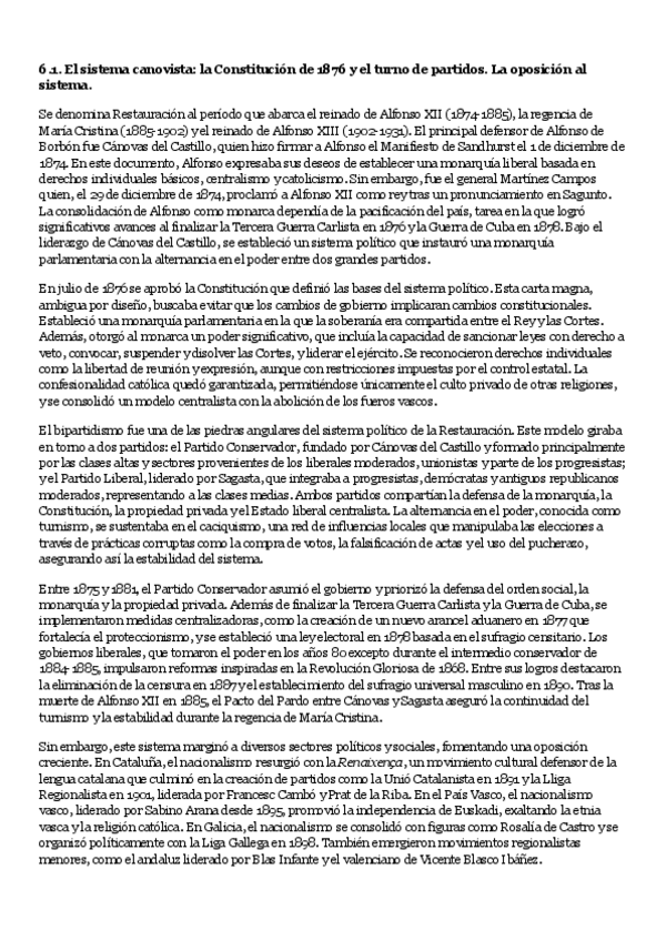Miniatura del documento 6.1.-El-sistema-canovista-la-Constitucion-de-1876-y-el-turno-de-partidos.-La-oposicion-al-sistema..pdf