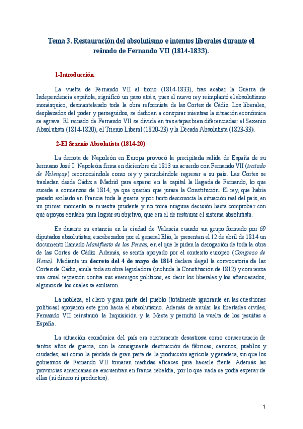 Miniatura del documento Copia-de-Tema-3.-Restauracion-del-absolutismo-e-intentos-liberales-durante-el-reinado-de-Fernando-VII-1814-1833..pdf
