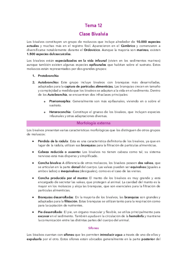 Miniatura del documento Tema 12: Clase Bivalvia.pdf