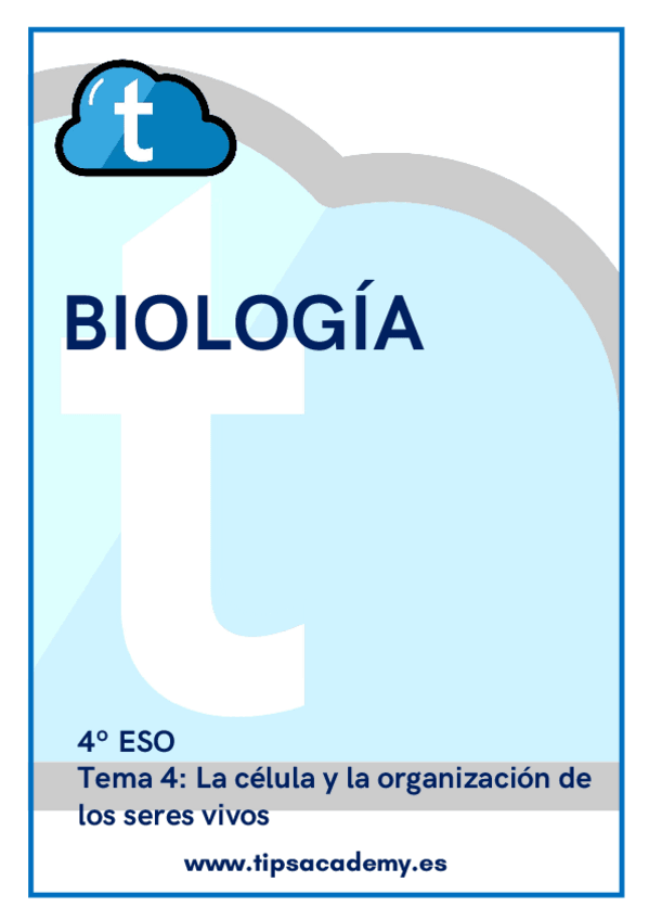 Miniatura del documento Biologia-4o-ESO-Tema-4-La-celula-y-la-organizacion-de-los-seres-vivos.pdf