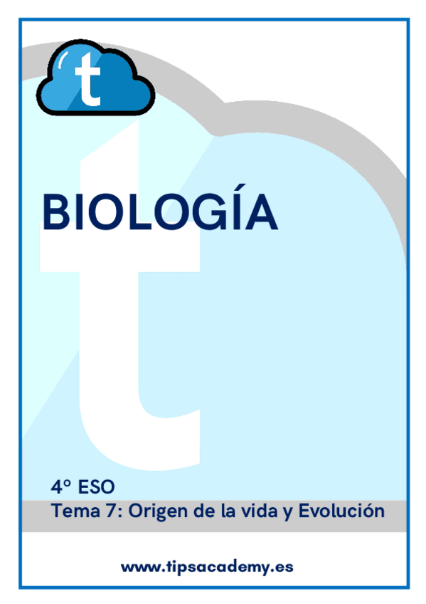 Miniatura del documento Biologia-4o-ESO-Tema-7-Origen-de-la-vida-y-Evolucion.pdf