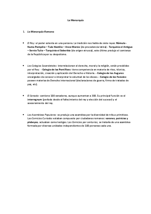 Miniatura del documento Derecho Romano - La Monarquía.pdf