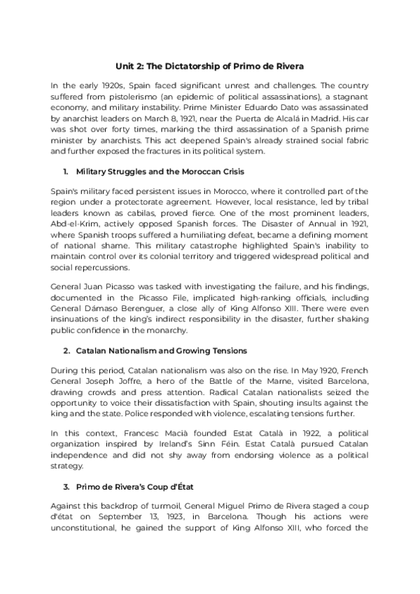 Miniatura del documento Unit-2-The-Dictatorship-of-Primo-de-Rivera.pdf