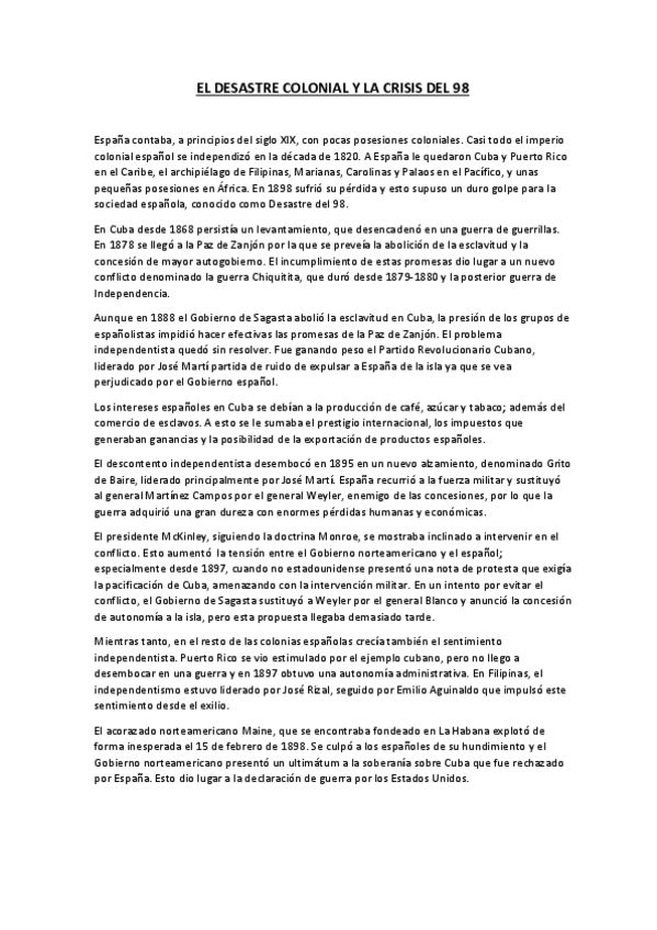 Miniatura del documento 17. EL DESASTRE COLONIAL Y LA CRISIS DEL 98.pdf