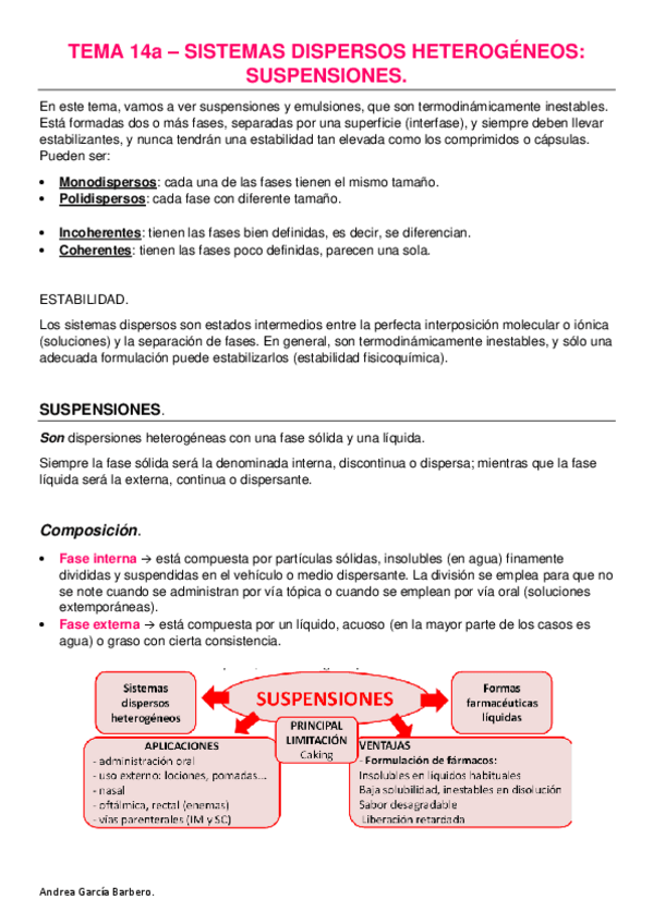 Miniatura del documento TEMA 14a - SISTEMAS DISPERSOS HETEROGÉNEOS. SUSPENSIONES..pdf