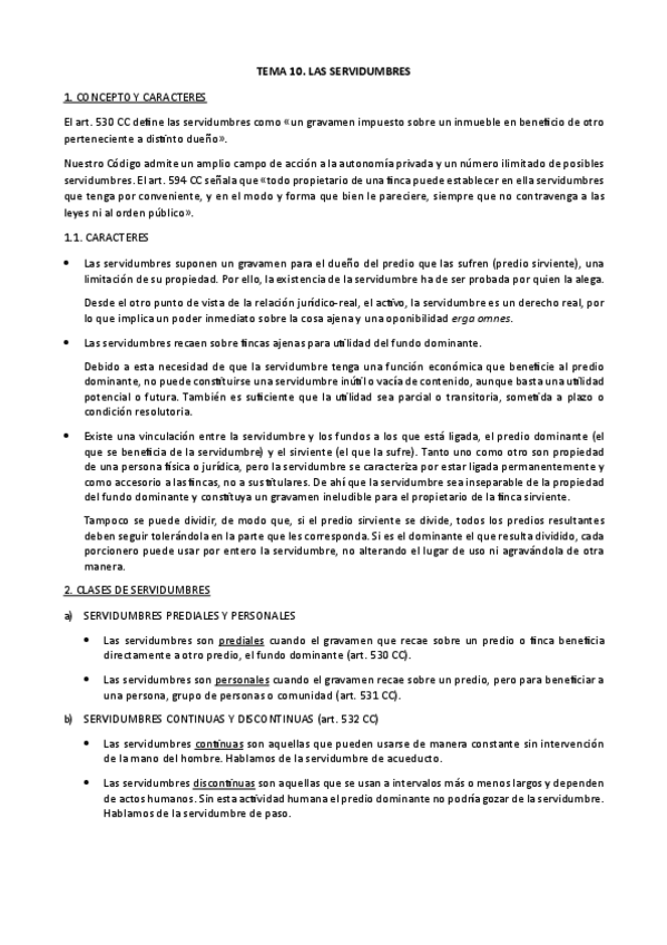 Miniatura del documento TEMA 10. Las servidumbres.pdf
