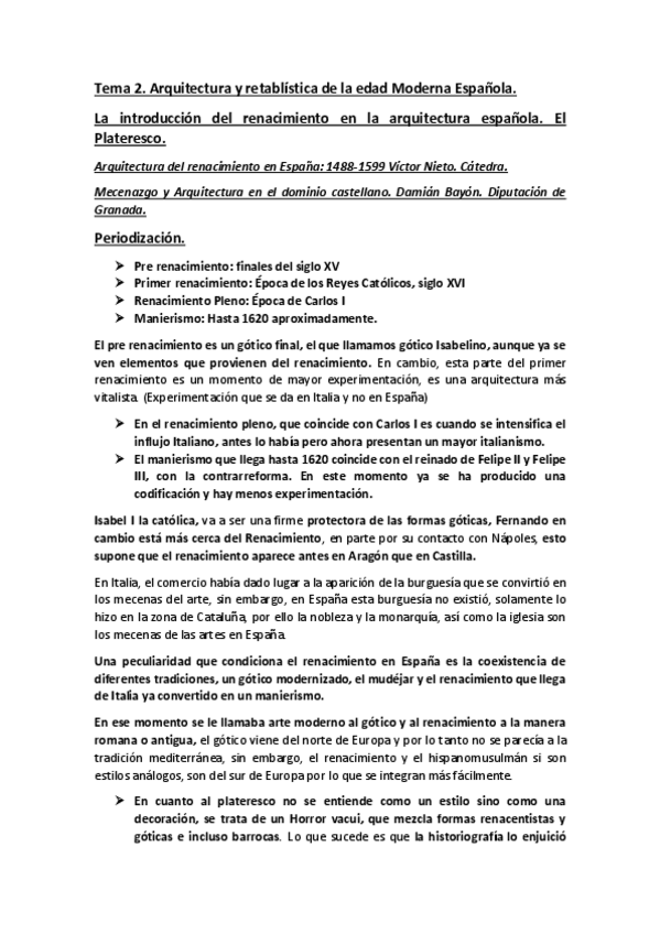 Miniatura del documento Tema 2. Arquitectura y retablística de la edad Moderna Española..pdf