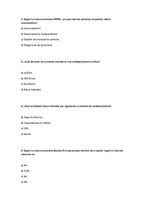 Miniatura del documento test y preguntas examen Gestión Bancaria.pdf