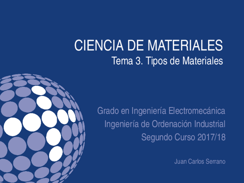 Miniatura del documento Tema 3. Tipos de Materiales.pptx