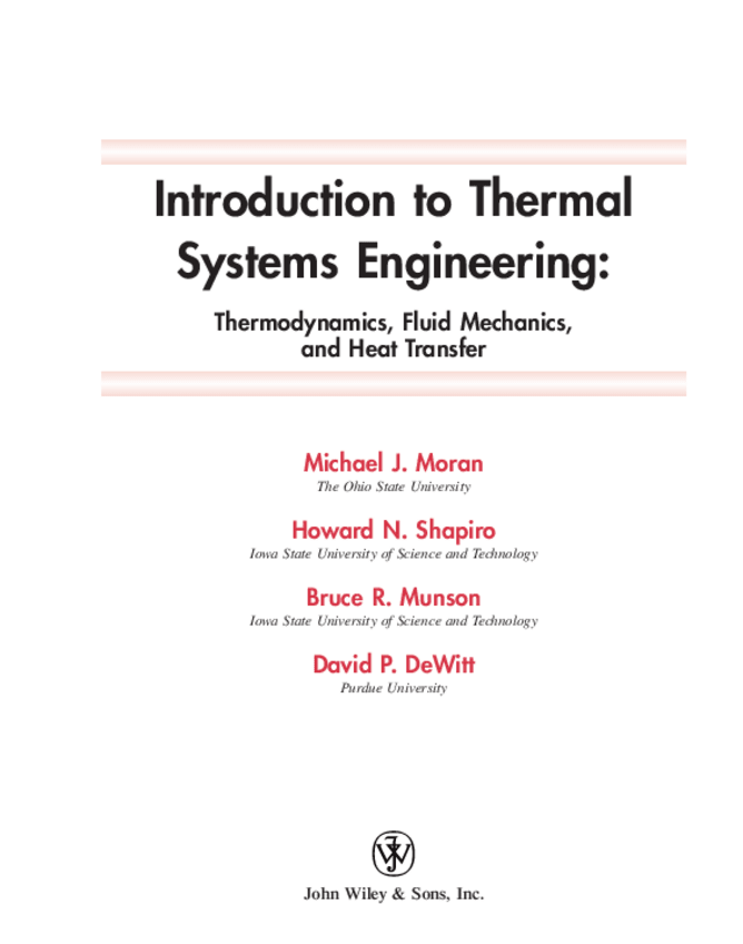 Miniatura del documento Introduction to Thermal Systems Engineering Thermodynamics Fluid Mechanics and Heat Transfer.pdf