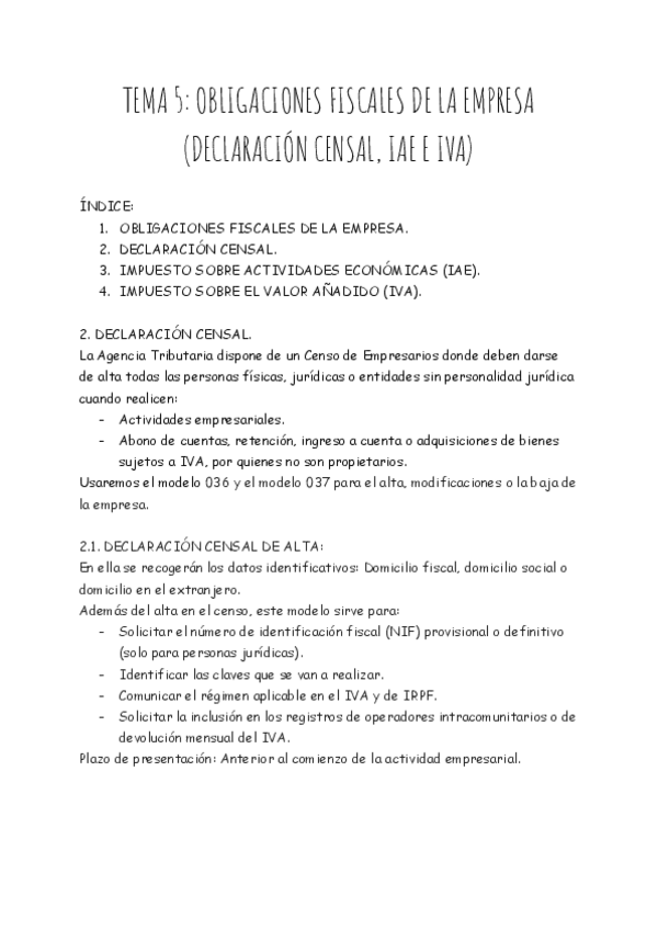 Miniatura del documento TEMA-5-OBLIGACIONES-FISCALES-DE-LA-EMPRESA-DECLARACION-CENSAL-IAE-E-IVA.pdf