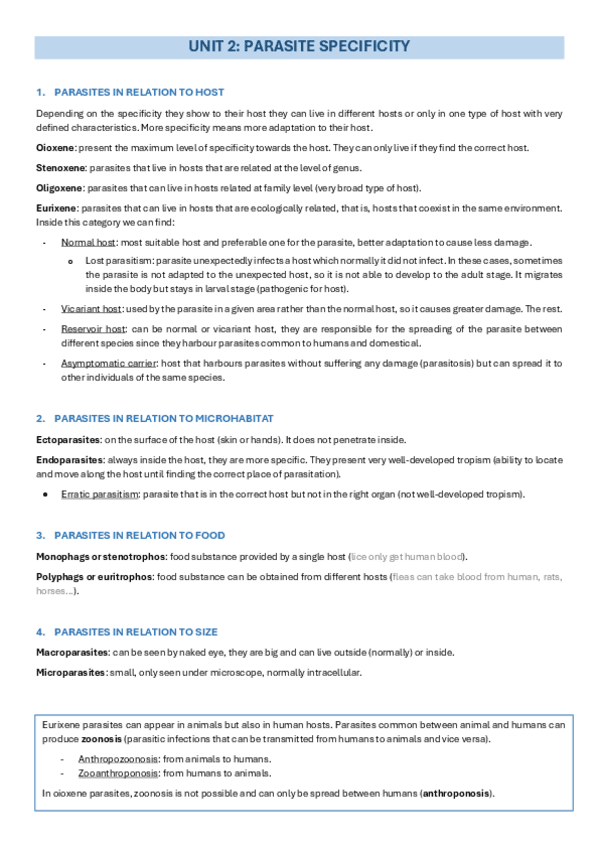 Miniatura del documento UNIT-2-PARASITE-SPECIFICITY.pdf