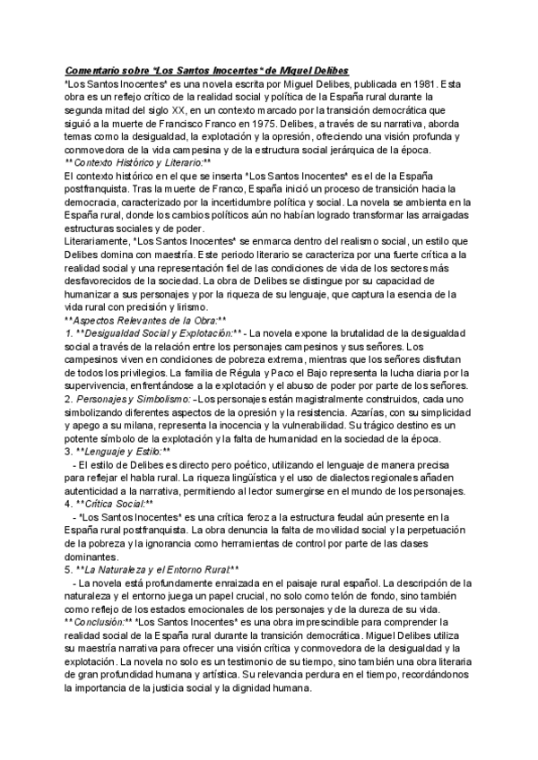 Miniatura del documento Comentario-sobre-Los-Santos-Inocentes-de-Miguel-Delibes.pdf