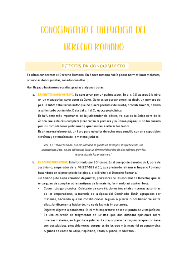 Miniatura del documento TEMA 3. CONOCIMIENTO E INFLUENCIA DEL DERECHO ROMANO.pdf