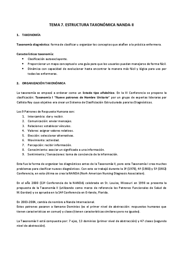 Miniatura del documento Tema 7. Estructura taxonómica NANDA II.pdf