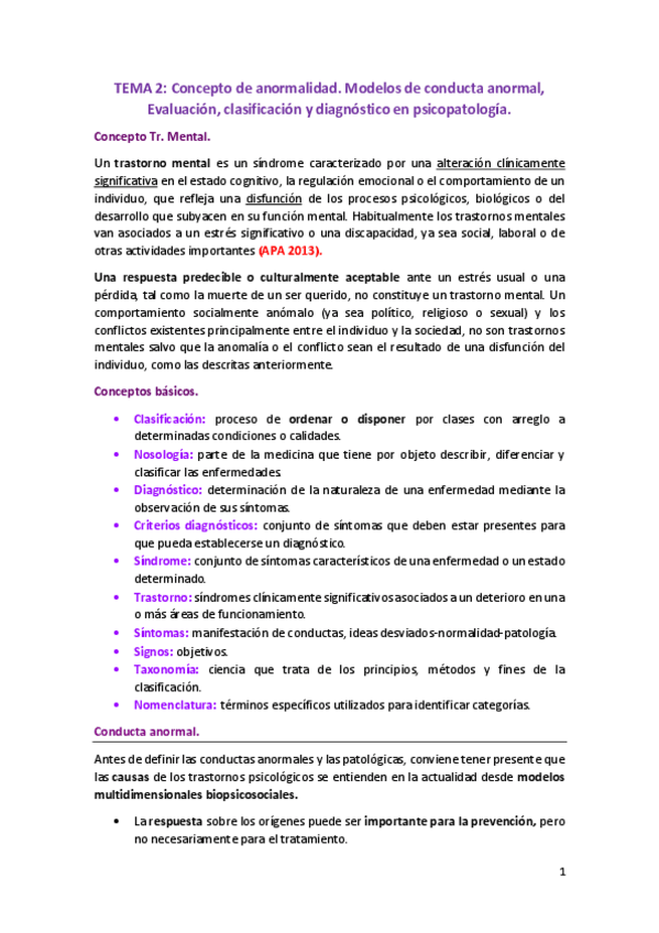 Miniatura del documento Tema 2-Concepto de anormalidad. Modelos de conducta anormal, Evaluación, clasificación-y-diagnostico-en-psicopatologia..pdf