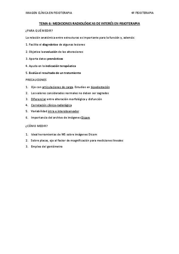 Miniatura del documento TEMA 6 . Mediciones radiológicas de interés en Fisioterapia.pdf