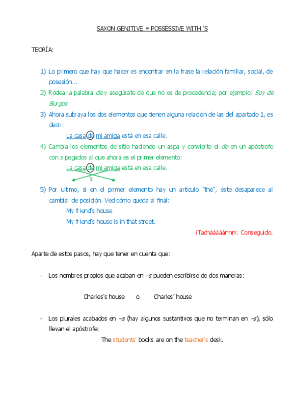 Miniatura del documento Saxon Genitive inglés EOI.pdf