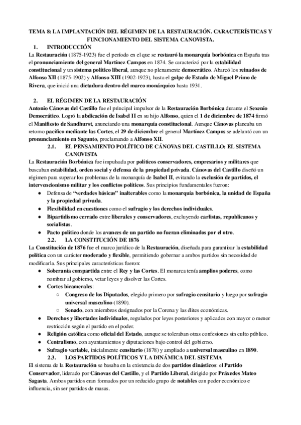 Miniatura del documento TEMA-8-LA-IMPLANTACION-DEL-REGIMEN-DE-LA-RESTAURACION.-CARACTERISTICAS-Y-FUNCIONAMIENTO-DEL-SISTEMA-CANOVISTA..pdf