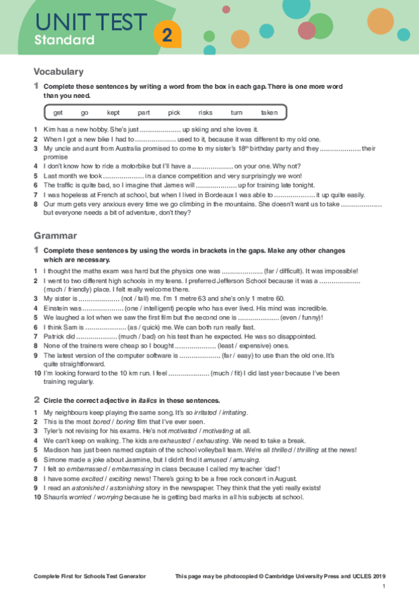 Miniatura del documento Complete-First-for-SchoolsTest-Unit-Test-2-STANDARD.pdf