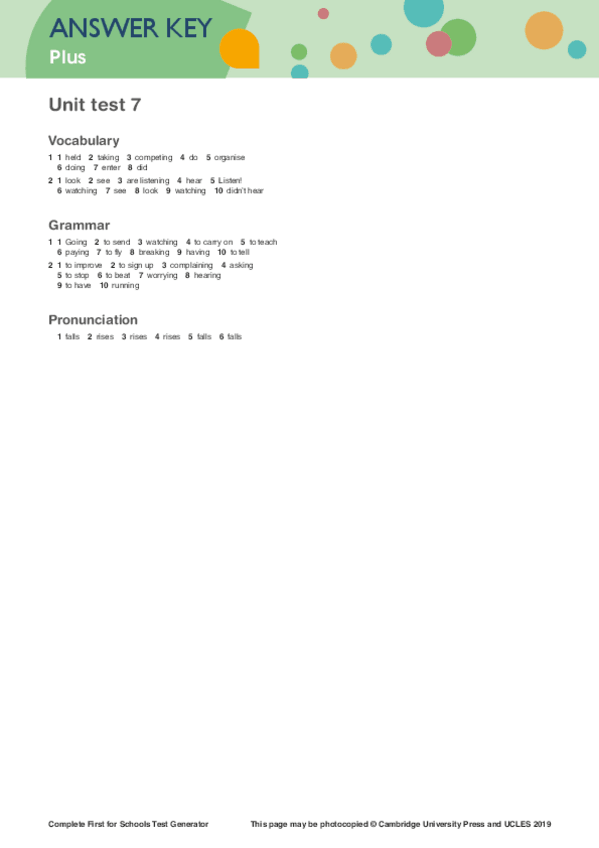 Miniatura del documento Complete-First-for-SchoolsTest-GeneratorANSWER-KEYPLUSUT-7.pdf