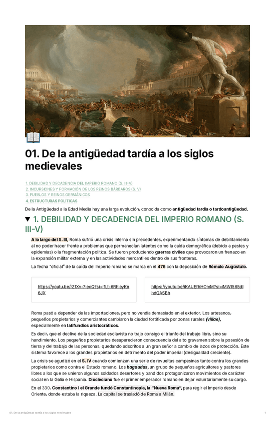 Miniatura del documento Tema 1. De la antigüedad tardía a los siglos medievales.pdf