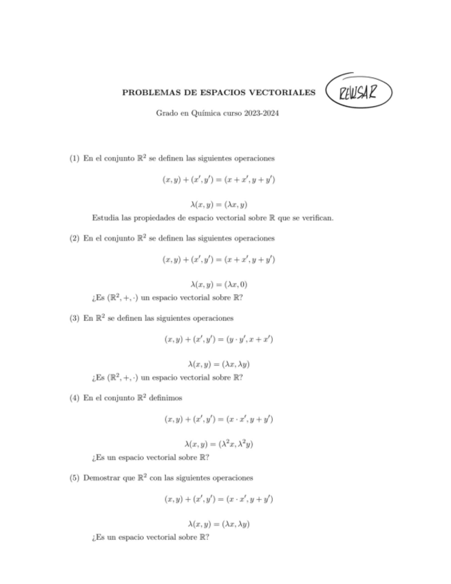Miniatura del documento Problemas resueltos y teoria de ESPACIOS VECTORIALES (revisar) 23/24 - MATEMATICAS I.pdf