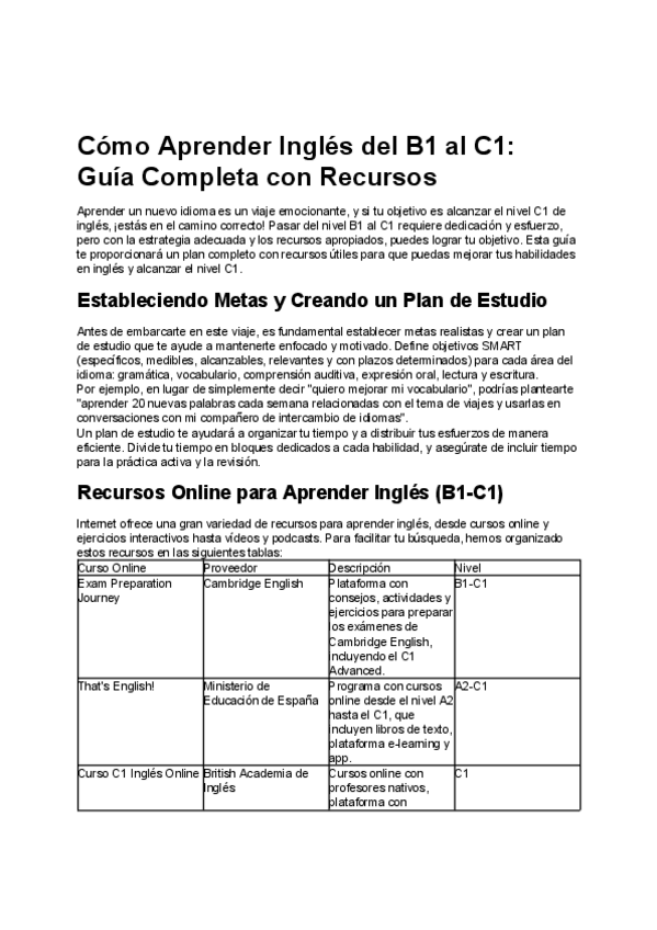 Miniatura del documento Cómo Aprender Inglés del B1 al C1: Guía Completa con Recursos.pdf