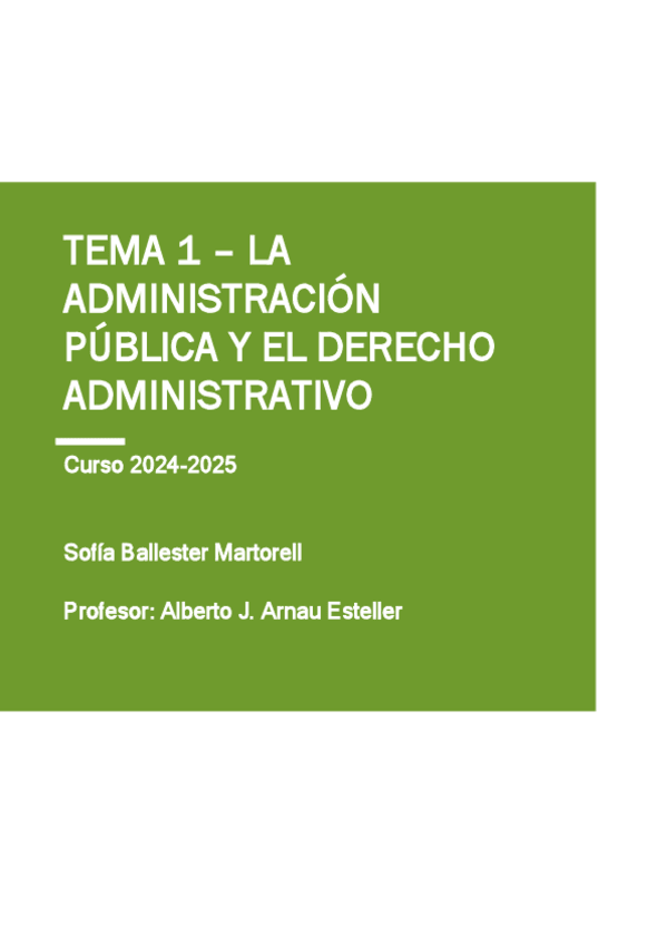 Miniatura del documento Tema 1 - La administración pública y el derecho administrativo.pdf