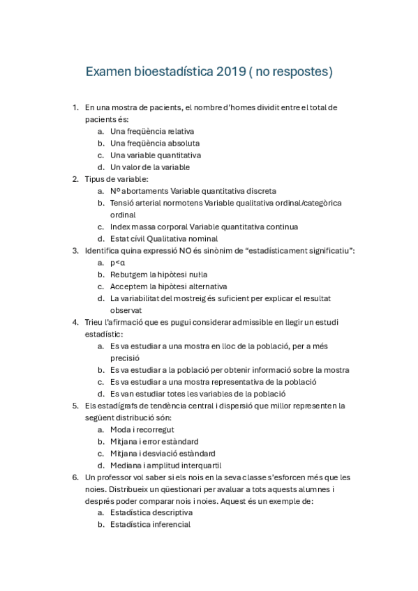 Miniatura del documento 1.-Examen-bioestadistica-2019-no-respostes.pdf