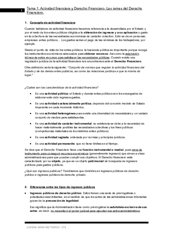 Miniatura del documento Tema 1 - Actividad financiera y Derecho Financiero. Las ramas del derecho financiero..pdf