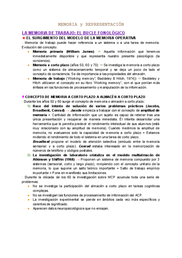 Miniatura del documento Tema 2: La Memoria de Trabajo. El Bucle Fonológico.pdf