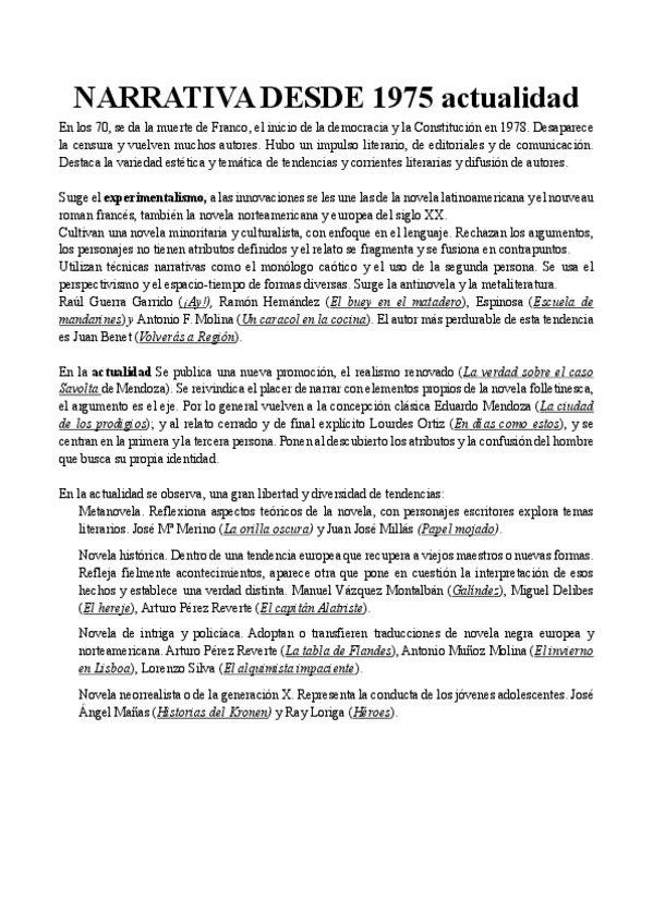Miniatura del documento Literatura-Narrativa-desde-1975-Selectividad-2o-Bachillerato.pdf