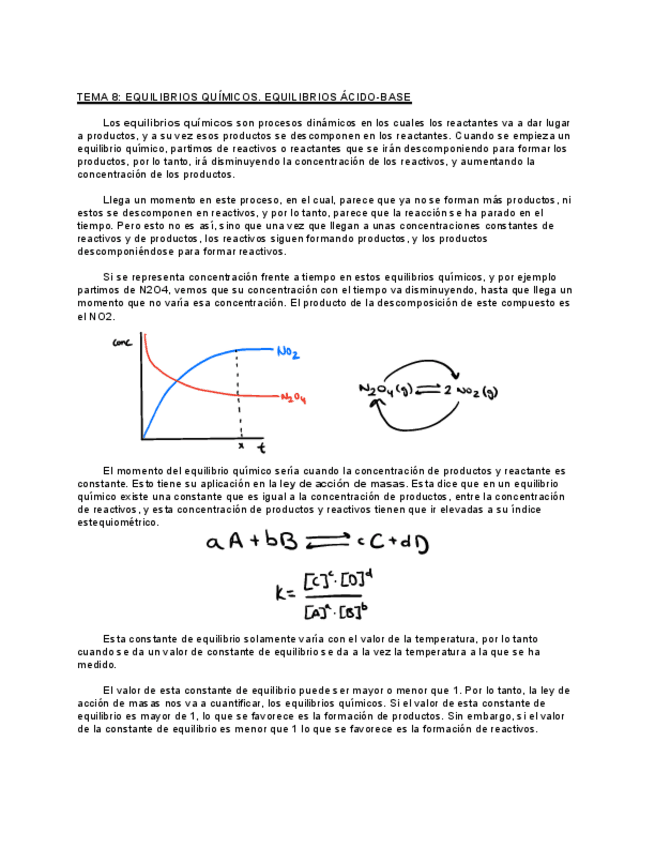 Miniatura del documento Tema 8 - Equilibrios químicos. Equilibrios ácido-base.pdf
