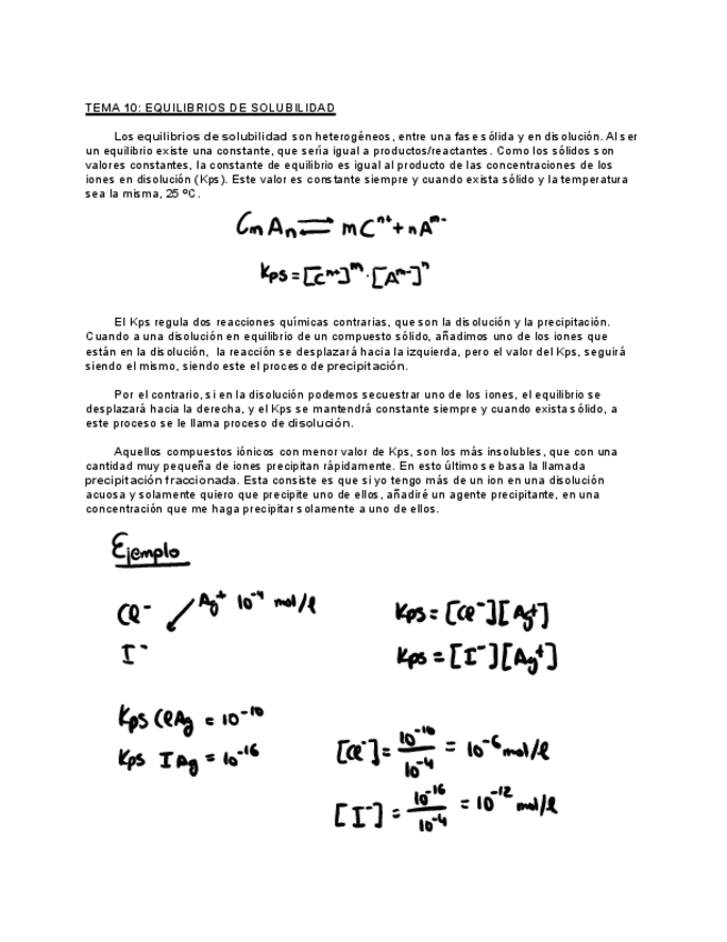 Miniatura del documento Tema 10 - Equilibrios de solubilidad.pdf