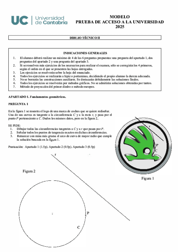 Miniatura del documento Modelo-ejercicio-Dibujo-Tecnico-II-2025-Cantabria-AM25.pdf