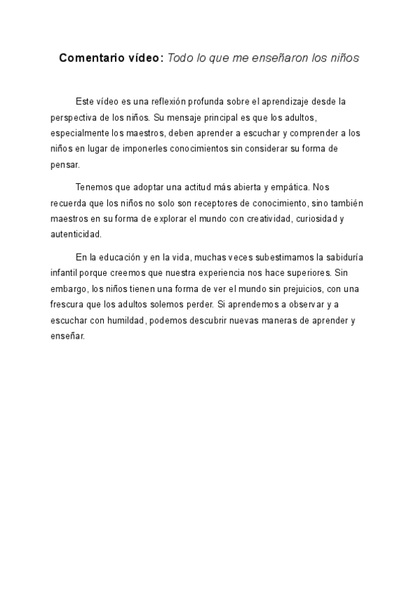 Miniatura del documento Vídeo: todo lo que me enseñaron los niños.pdf