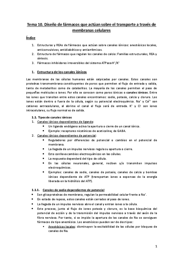 Miniatura del documento Tema 10. Diseño de fármacos que actúan sobre el transporte a través de membranas celulares.pdf