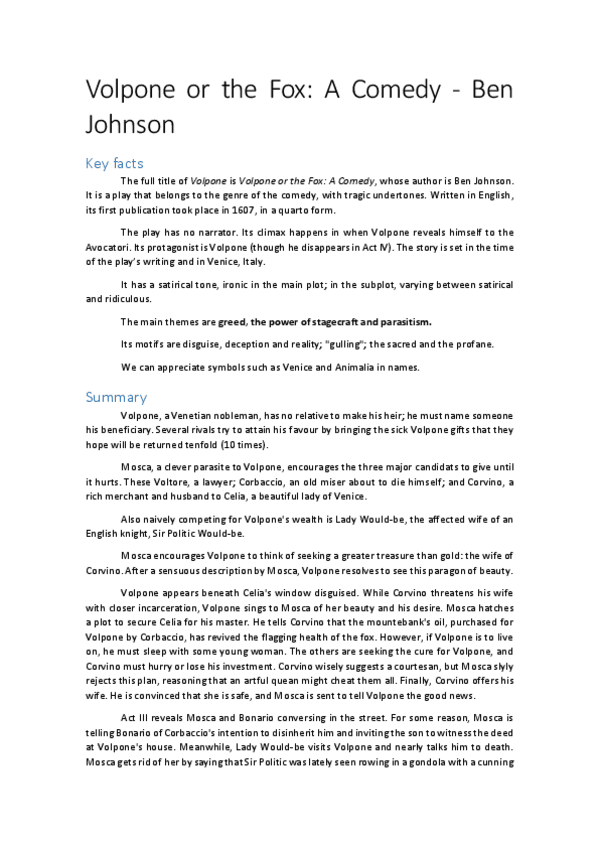 Miniatura del documento VOLPONE OR THE FOX - BEN JOHNSON.pdf