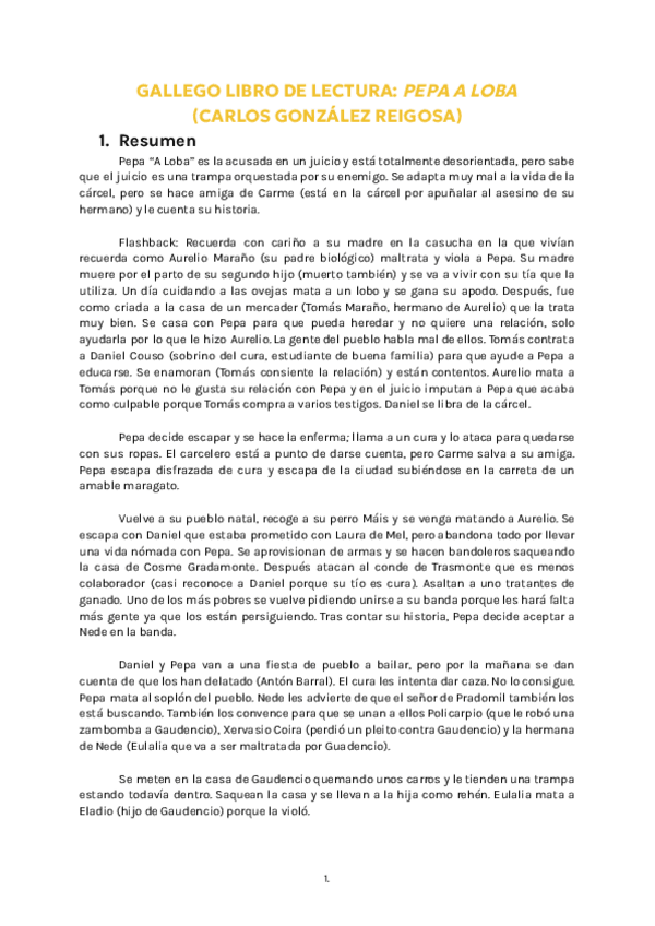 Miniatura del documento 1º Bachillerato Gallego Libro de lectura Pepa a Loba (1B).pdf