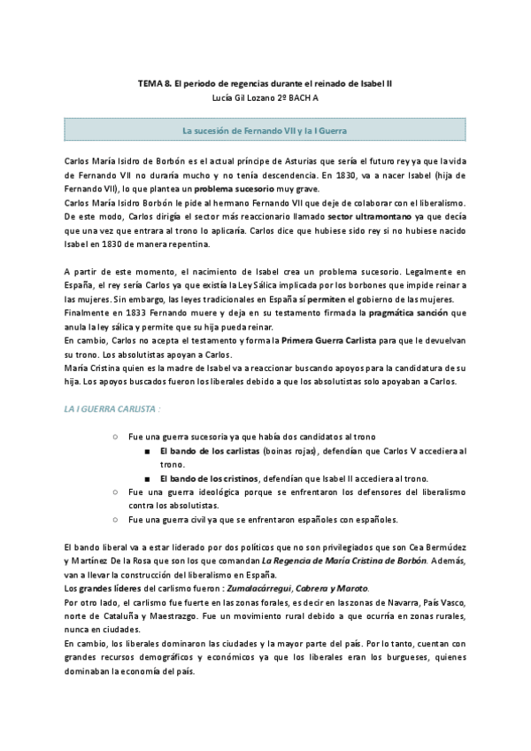 Miniatura del documento Siglo-XIX.-Selectividad-2025.-Las-Regencias-en-el-Reinado-de-Isabel-II.-Revolucion-liberal-y-I-Guerra-Carlista..pdf