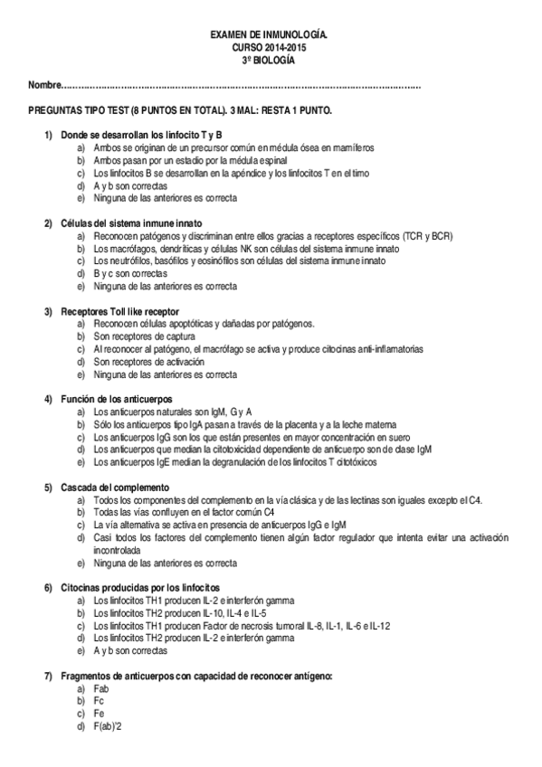 Miniatura del documento Examen Inmunología 2014-2015.docx