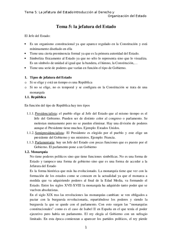 Miniatura del documento Tema 5 - la jefatura del estado.docx